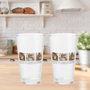 Trendy Collage Photo & Best Family Ever Best Gift Glass