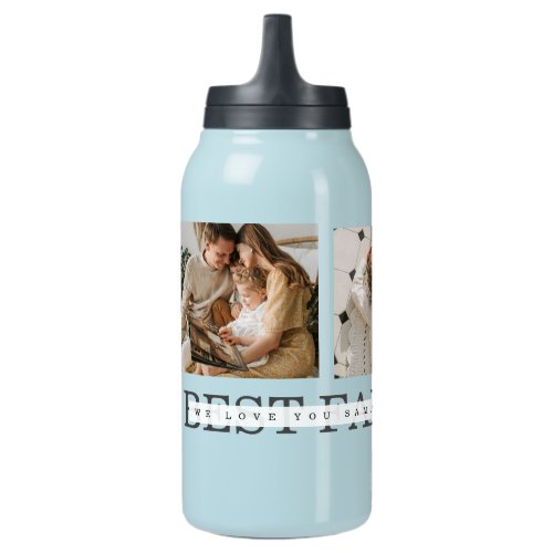 Trendy Collage Photo  Best Family Ever Best Gift Insulated Water Bottle