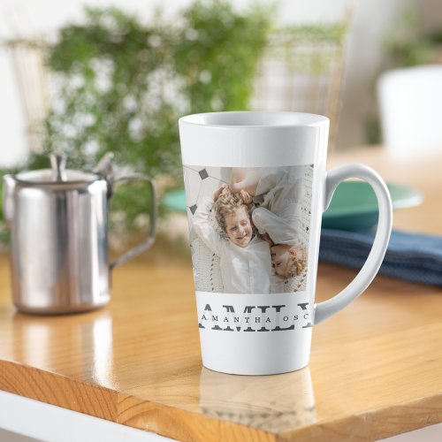 Trendy Collage Photo  Best Family Ever Best Gift Latte Mug