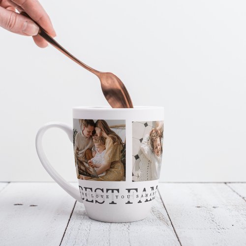 Trendy Collage Photo  Best Family Ever Best Gift Latte Mug