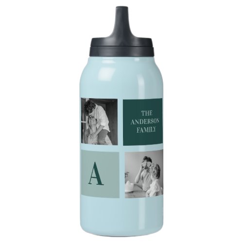 Trendy Collage Photo  Best Family Ever Best GiftT Insulated Water Bottle