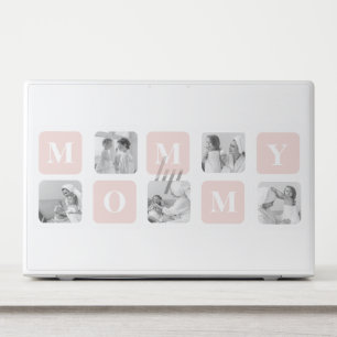Trendy Collage Photo & Pastel Pink Best Mommy Gift HP Laptop Skin