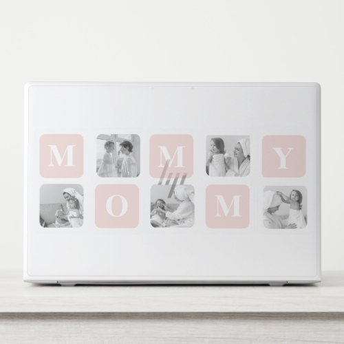 Trendy Collage Photo  Pastel Pink Best Mommy Gift HP Laptop Skin