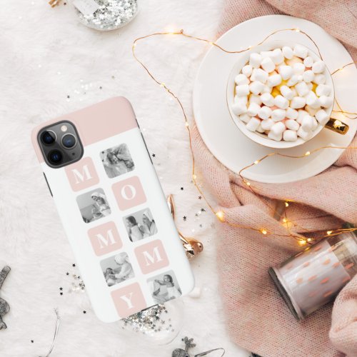 Trendy Collage Photo  Pastel Pink Best Mommy Gift iPhone 11Pro Max Case