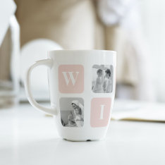 Trendy Collage Photo & Pastel Pink Best Mommy Gift Latte Mug at Zazzle