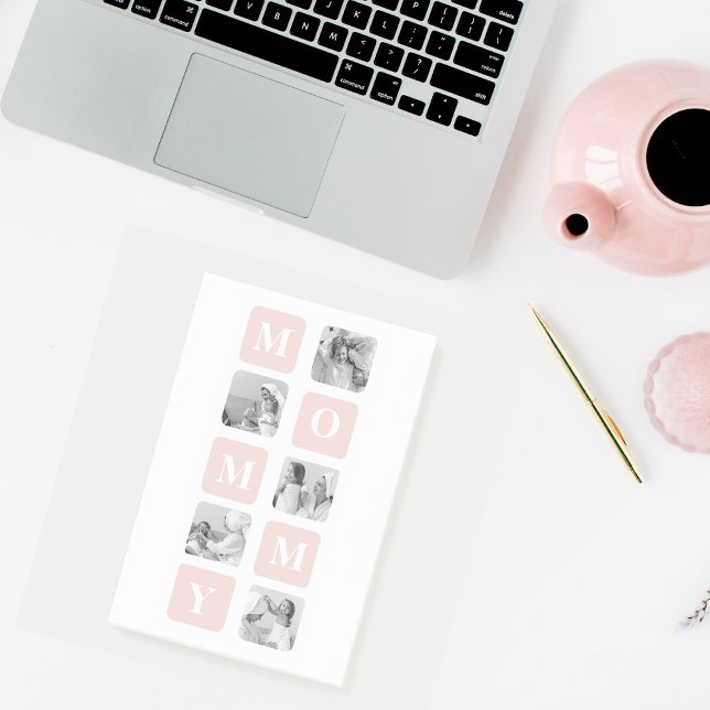 Trendy Collage Photo & Pastel Pink Best Mommy Gift Post-it Notes (Creator Uploaded)