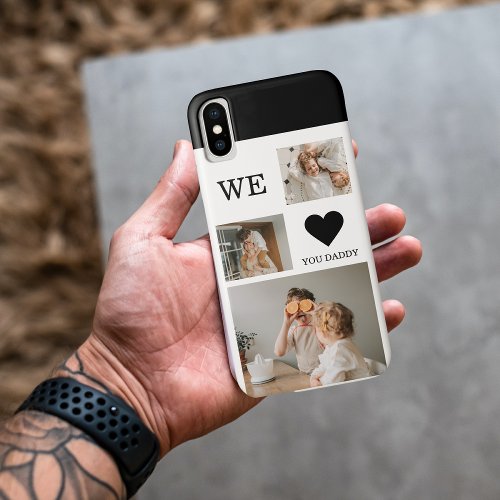 Trendy Collage Photo  We Love You Daddy Gift iPhone XS Case