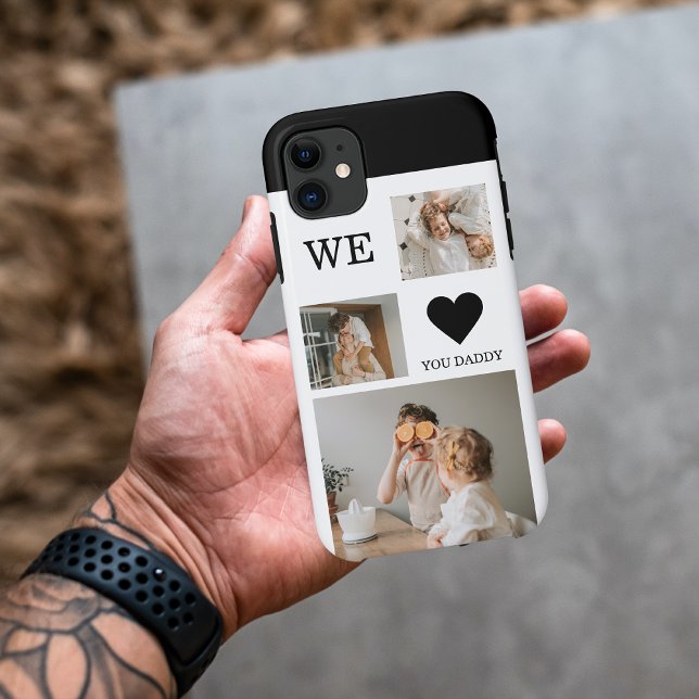 Trendy Collage Photo & We Love You Daddy Gift Case-Mate iPhone Case (Creator Uploaded)