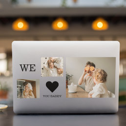 Trendy Collage Photo &amp; We Love You Daddy Gift HP Laptop Skin