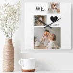 Trendy Collage Photo & We Love You Daddy Gift Square Wall Clock<br><div class="desc">Show your dad how much you care with this heartfelt "We Love You Daddy" gift. The gift can come in many forms, such as a personalized mug, a photo frame, or even a t-shirt. The message "We Love You Daddy" is a simple yet powerful way to express your love and...</div>