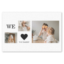 Trendy Collage Photo &amp; We Love You Daddy Gift Tissue Paper