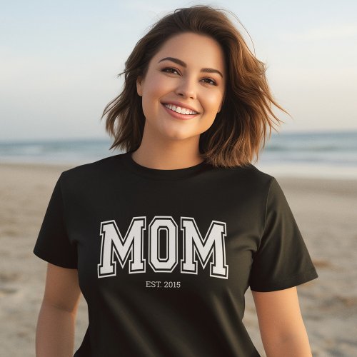 Trendy College Established Mom T_Shirt