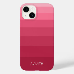 Trendy Color Blocks Magenta Pink customizable sign Case-Mate iPhone 14 Case