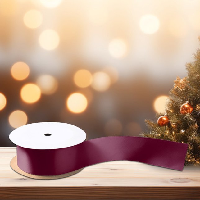 Trendy Color Dark Burgundy Satin Ribbon (Creator Uploaded)