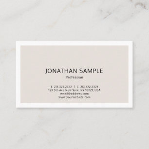 Trendy Color Modern Elegant Simple Design Plain Business Card