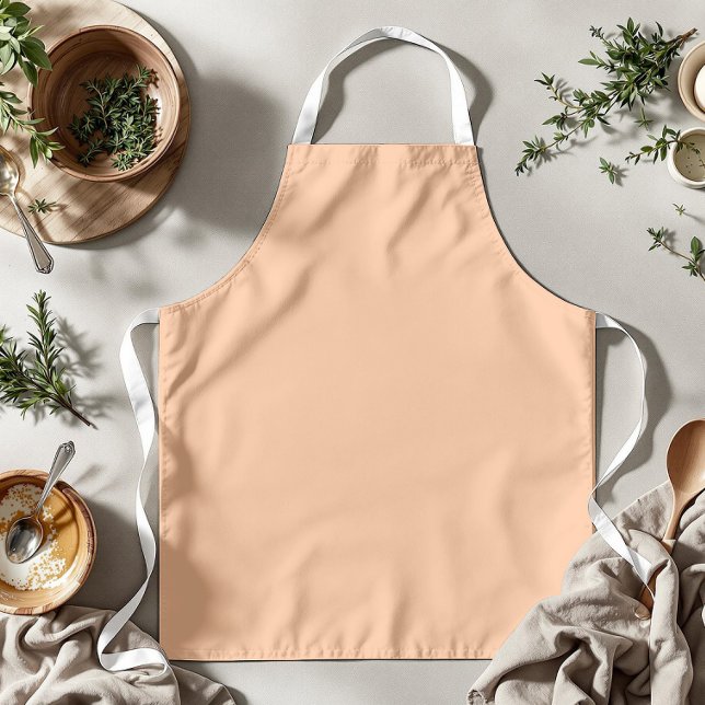 Trendy Color Peach Fuzz Solid Color | Elegant Apron (Creator Uploaded)