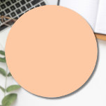 Trendy Color Peach Fuzz Solid Color | Elegant Classic Round Sticker<br><div class="desc">Trendy Color Peach Fuzz Solid Color | Classic | Elegant | Trendy | Stylish | Gift</div>