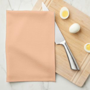 Trendy Color Peach Fuzz Solid Color   Elegant Kitchen Towel