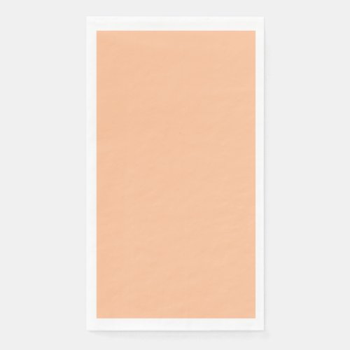 Trendy Color Peach Fuzz Solid Color  Elegant Paper Guest Towels