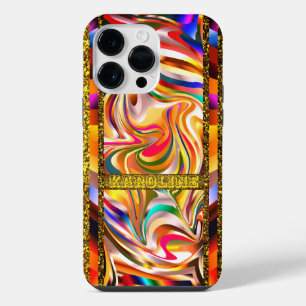 Trendy Color Swirls   iPhone 14 Pro Max Case