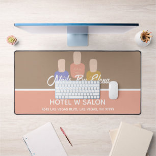 Trendy Colorblock Nail Salon Desk Mat