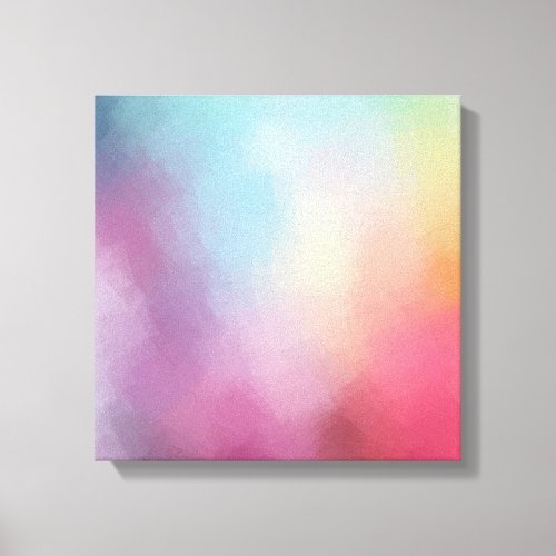 Trendy Colorful Abstract Art Pink Red Yellow Blue Canvas Print