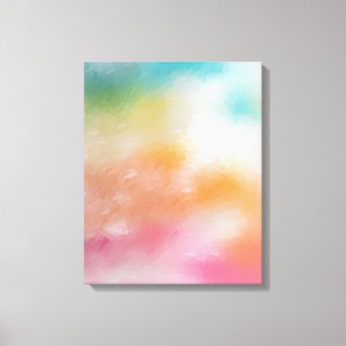 Trendy Colorful Abstract Art Red Pink Blue Purple Canvas Print