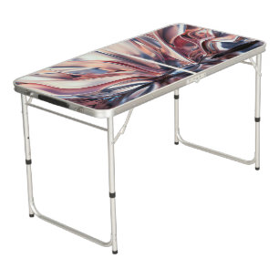 Trendy Colorful Abstract Beer Pong Table