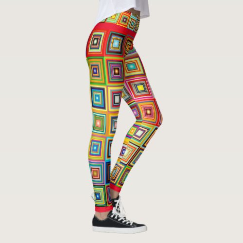 Trendy Colorful Abstract Leggings