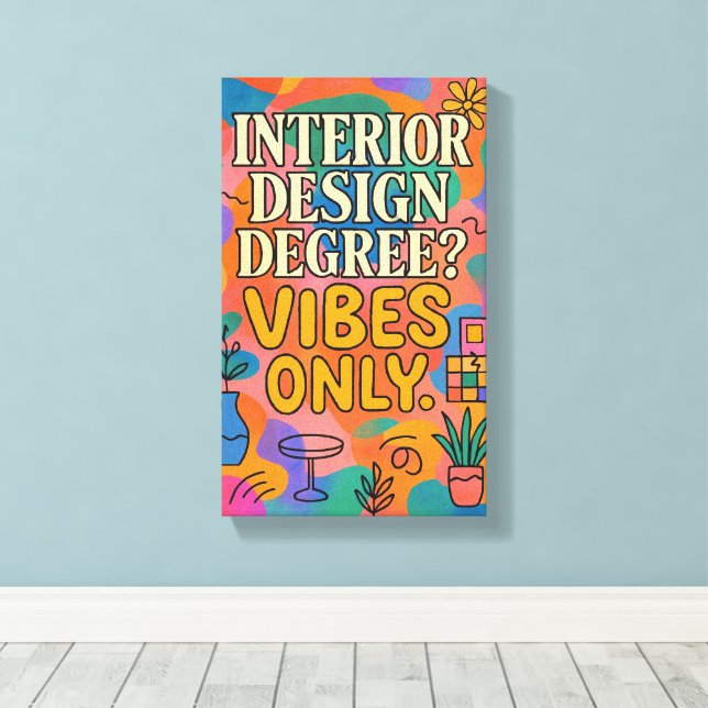 Trendy Colorful Art Canvas for Creative Spaces (Insitu(Wood Floor))