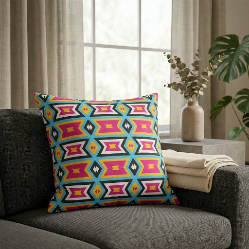 Trendy Colorful Aztec Tribal Geometric Pattern Fabric