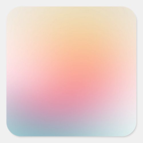 Trendy Colorful Blank Template Red Pink Blue Square Sticker