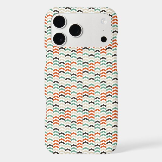 Trendy colorful Chevron pattern  Iphone Case (Back)
