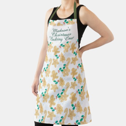 Trendy Colorful Christmas Pattern Personalized  Apron