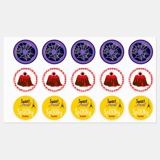 Trendy Colorful Collection Of Halloween Stickers (Sheet)