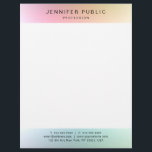 Trendy Colorful Elegant Modern Simple Template Letterhead<br><div class="desc">Trendy Colorful Elegant Modern Simple Template Professional Letterhead.</div>