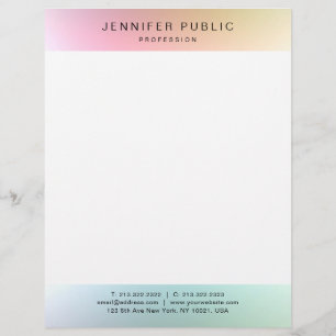Trendy Colorful Elegant Modern Simple Template Letterhead