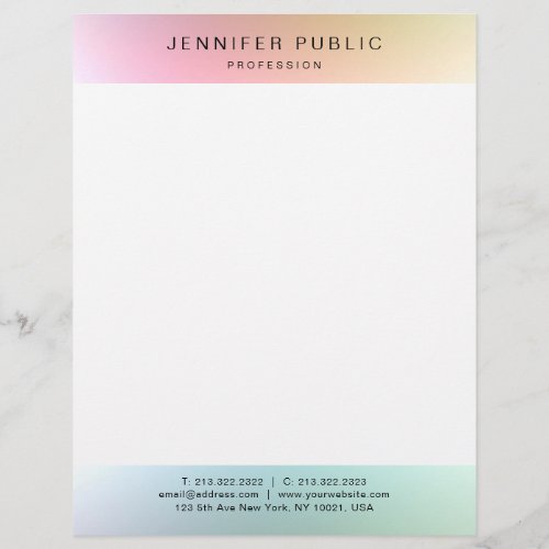 Trendy Colorful Elegant Modern Simple Template Letterhead