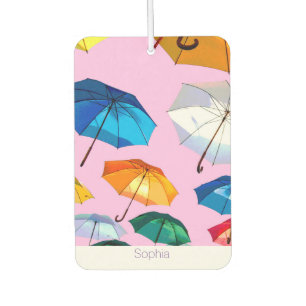 Trendy Colorful Floating Umbrellas, Personalize Air Freshener