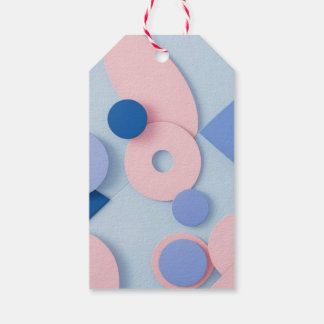 Trendy Colorful Geometric Party gift tag