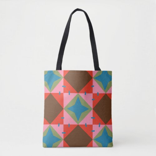 Trendy Colorful Geometric Print Tote for Her