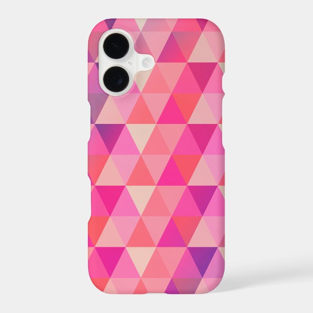 Trendy Colorful Geometric Triangles Pattern Iphone Case (Back)