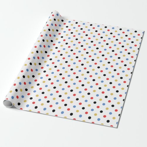 Trendy Colorful Girly Retro Dots Wrapping Paper 2
