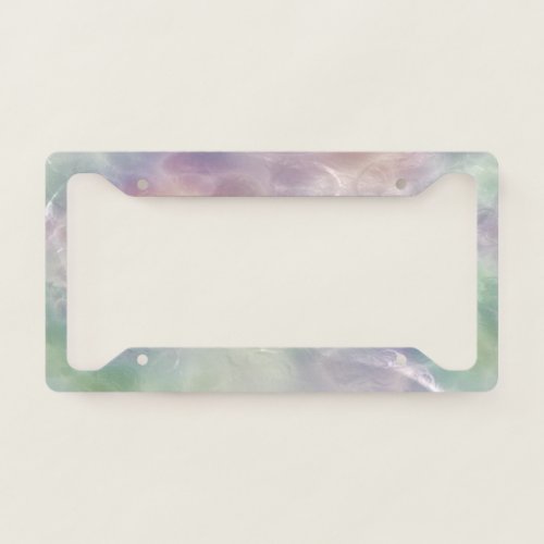 Trendy Colorful Iridescente Pearl Holographic License Plate Frame