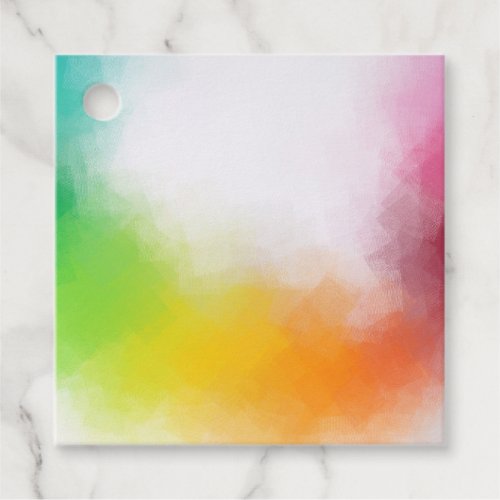 Trendy Colorful Modern Abstract Art Blank Template Favor Tags