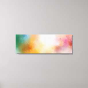 Trendy Colorful Modern Abstract Yellow Red Blue Canvas Print