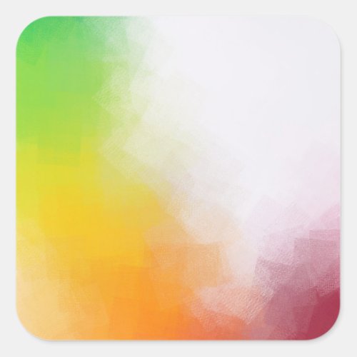 Trendy Colorful Modern Elegant Abstract Art Blank Square Sticker