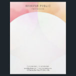 Trendy Colorful Modern Minimalist Elegant Template Letterhead<br><div class="desc">Trendy Colorful Modern Minimalist Elegant Template Professional Letterhead.</div>