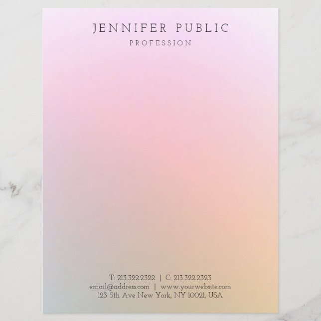 Trendy Colorful Modern Professional Template Letterhead (Front)