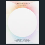 Trendy Colorful Modern Simple Design Template Letterhead<br><div class="desc">Trendy Colorful Modern Simple Design Template Professional Letterhead.</div>